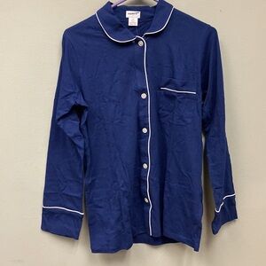 J Crew Women's Knit Pajama Top Navy AU100 NWT